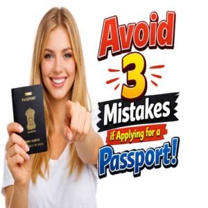 Woman holding Indian passport highlighting 3 mistakes to avoid when applying for passport online in India