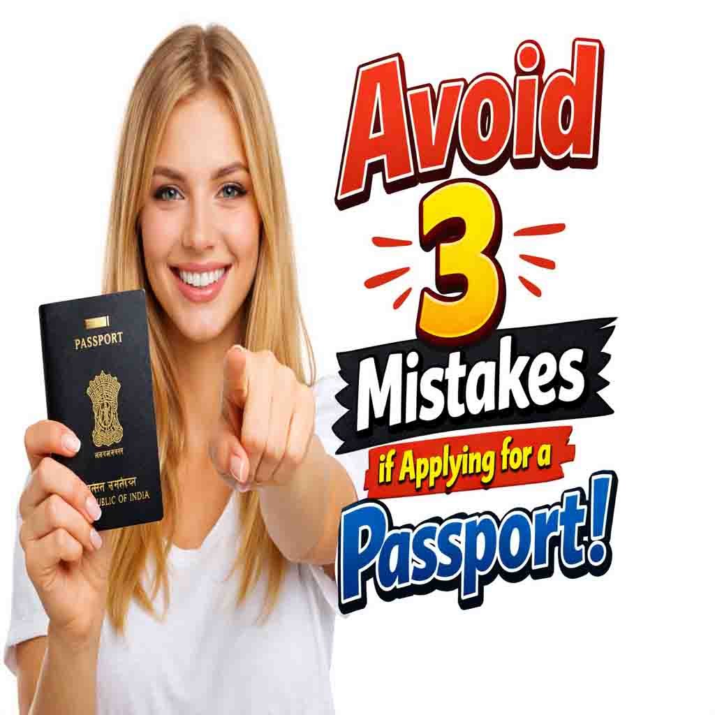 Woman holding Indian passport highlighting 3 mistakes to avoid when applying for passport online in India